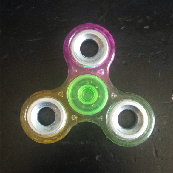 Fidget Spinner, Yellow Pink Green - Picture 1 of 1